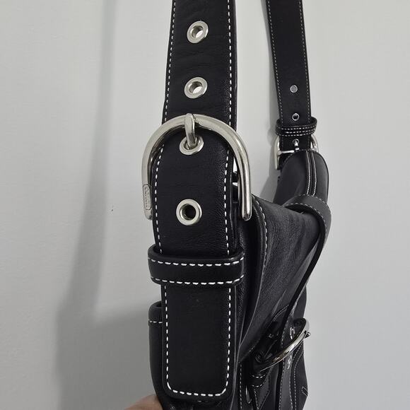 Coach Vintage Y2K Small Signature Buckle Flap Soho Crossbody - Picture 4 of 7